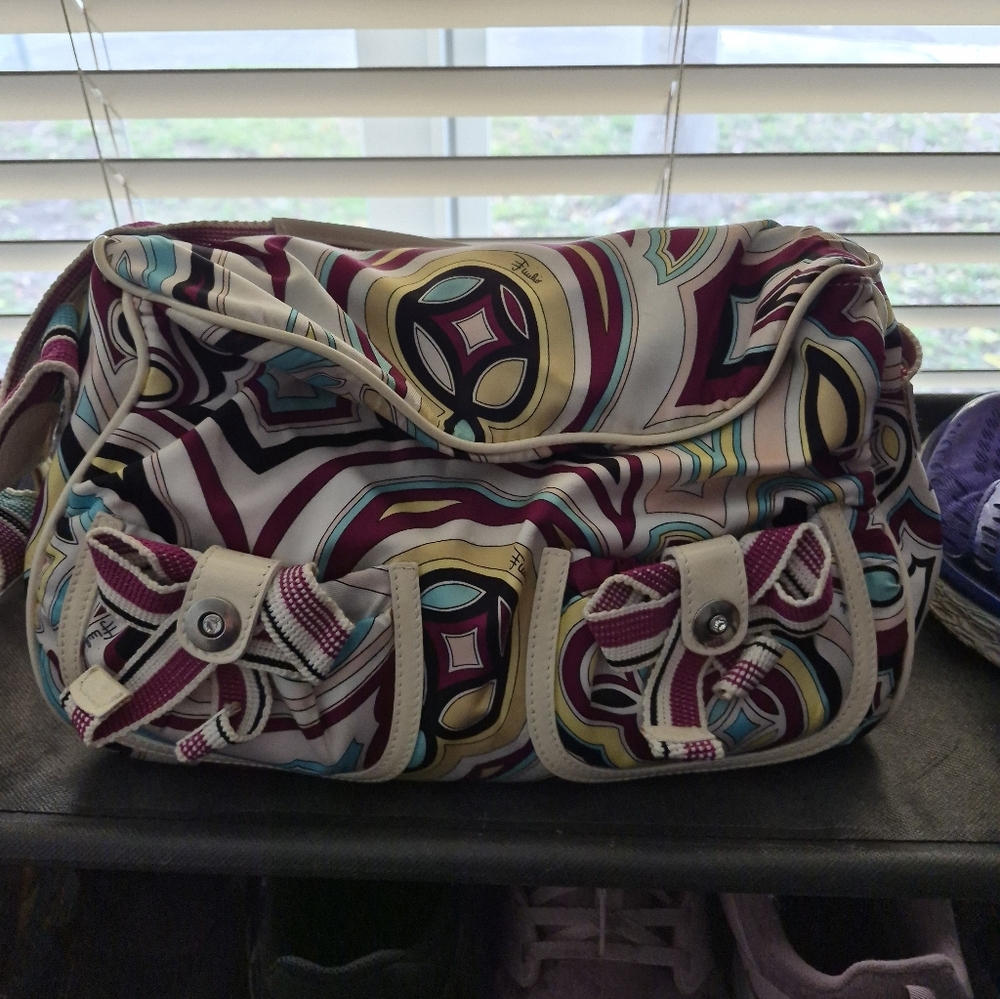Emilio Pucci Vibrant Geometric Shoulder Bag - Picture 11 of 12
